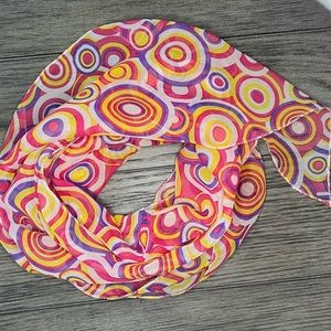 Multi colored circles scarf 🧣